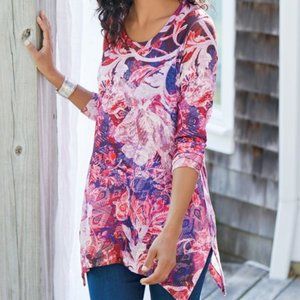 Soft Surroundings Meritage Floral Top - PL